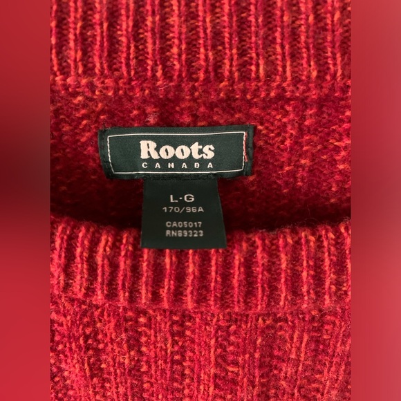 Lambswool Crewneck Warm Boyfriend Sweater, ROOTS Canada, Autumn Outerwear, L - Picture 3 of 14